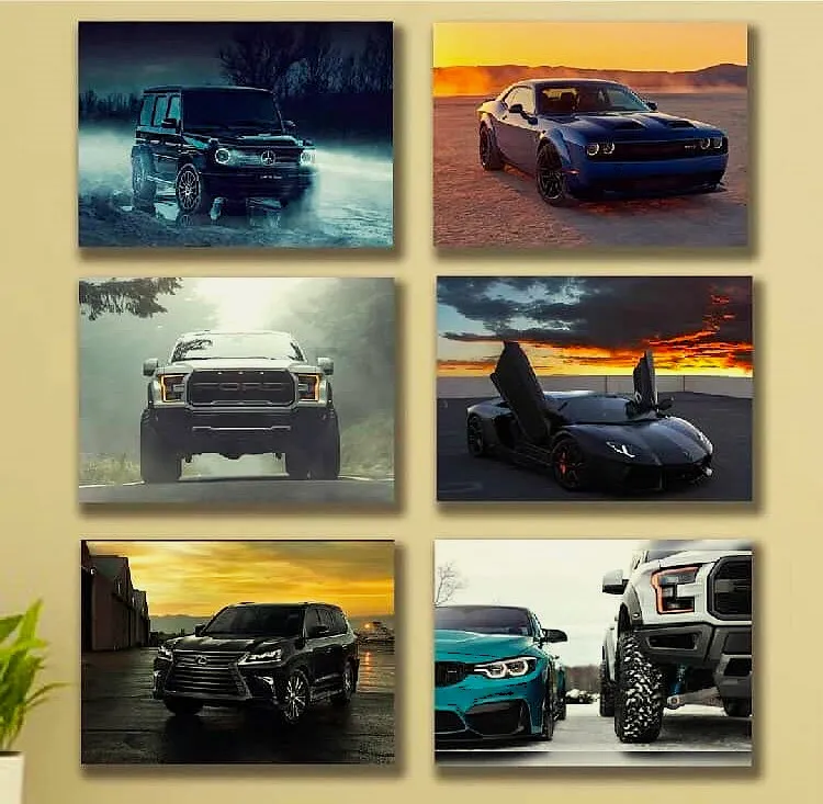 [Car posters with wooden frame] Urban Drive